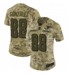 Womens Nike Atlanta Falcons 88 Tony Gonzalez Limited Camo 2018 Salute to Service NFL Jersey