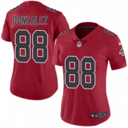 Womens Nike Atlanta Falcons 88 Tony Gonzalez Limited Red Rush Vapor Untouchable NFL Jersey