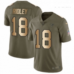 Youth Nike Atlanta Falcons 18 Calvin Ridley Limited Olive Gold 2017 Salute to Service NFL Jersey Youth Nike Atlanta Falcons 18 Calvin Ridley Limited Olive Gold 2017 Salute to Service NFL Jersey