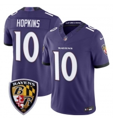 Men Baltimore Ravens  10 DeAndre Hopkins Purple 2026 F U S E Vapor Stitched Limited Football Jersey