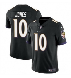 Men Baltimore Ravens 10 Emory Jones Black Vapor Limited Football Jersey