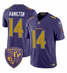 Men Baltimore Ravens  14 Kyle Hamilton Purple 2026 F U S E  Alternate Vapor Stitched Limited Football Jersey