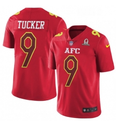 Mens Nike Baltimore Ravens 9 Justin Tucker Limited Red 2017 Pro Bowl NFL Jersey