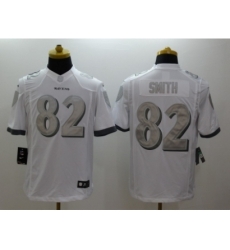 Nike Baltimore Ravens 82 Torrey Smith White Game Platinum NFL Jersey