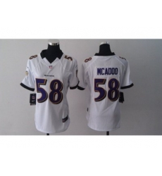 Nike women Baltimore Ravens #58 Elvis Dumervil white jerseys