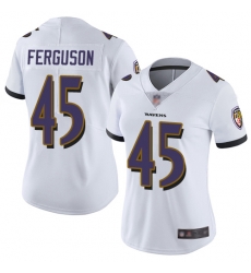 Ravens 45 Jaylon Ferguson White Women Stitched Football Vapor Untouchable Limited Jersey