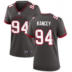 Women Tampa Bay Buccanee 94 Calijah Kancey Grey 2023 Draft Stitched Game Jersey