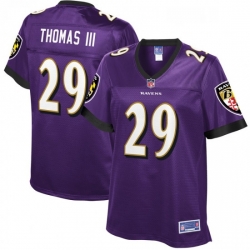 Womens Baltimore Ravens 29 Earl Thomas NFL Pro Line Player Jersey  Purple