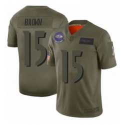 Youth Baltimore Ravens 15 Marquise Brown Limited Camo 2019 Salute to Service Football Jersey