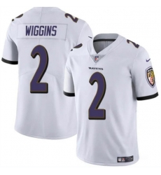 Youth Baltimore Ravens 2 Nate Wiggins White 2024 Draft Vapor Limited Football Jersey