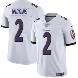 Youth Baltimore Ravens 2 Nate Wiggins White 2024 Draft Vapor Limited Football Jersey