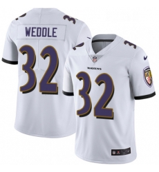 Youth Nike Baltimore Ravens 32 Eric Weddle Elite White NFL Jersey