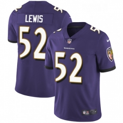 Youth Nike Baltimore Ravens 52 Ray Lewis Purple Team Color Vapor Untouchable Limited Player NFL Jersey