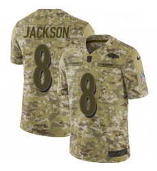 Youth Nike Baltimore Ravens 8 Lamar Jackson Limited Camo 2018 Salute to Service NFL Jersey