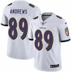 Youth Nike Baltimore Ravens 89 Mark Andrews White Vapor Untouchable Limited Jersey