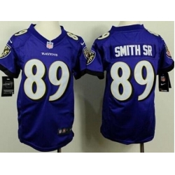 Youth Nike Baltimore Ravens 89 Steve Smith Sr Purple Team Color Stitched NFL Jersey