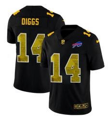 Buffalo Bills 14 Stefon Diggs Men Black Nike Golden Sequin Vapor Limited NFL Jersey