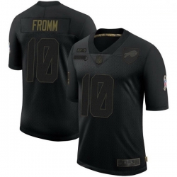 Men Buffalo Bills 10 Jake Fromm Black Limited 2020 Salute To Service Jersey