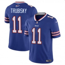 Men Buffalo Bills 11 Mitch Trubisky Blue Vapor Untouchable Limited Stitched Football Jersey