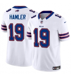 Men Buffalo Bills 19 KJ Hamler White 2024 F U S E  Vapor Untouchable Limited Stitched Football Jersey