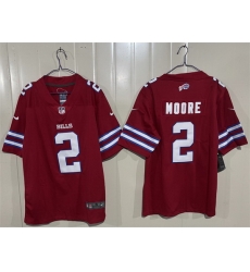 Men Buffalo Bills  2 D J  Moore Red 2026 Vapor Untouchable Limited Stitched Football Jersey