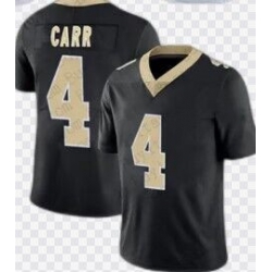 Men Saints 4 Derek Carr Black Limited Stitched Jersey