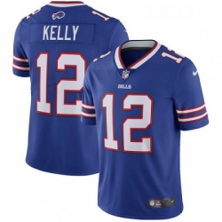 Mens Nike Buffalo Bills 12 Jim Kelly Royal Blue Team Color Vapor Untouchable Limited Player NFL Jersey