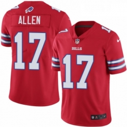 Mens Nike Buffalo Bills 17 Josh Allen Limited Red Rush Vapor Untouchable NFL Jersey