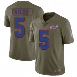 Mens Nike Buffalo Bills 5 Tyrod Taylor Limited Olive 2017 Salute to Service NFL Jersey