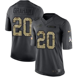 Nike Bills #20 Corey Graham Black Mens Stitched NFL Limited 2016 Salute To Service Jersey