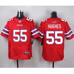 Nike Bills #55 Jerry Hughes Red Mens Stitched NFL Elite Rush Jersey