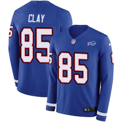 Nike Bills 85 Charles Clay Royal Blue Team Color Men s Stitched NFL Limited Therma Long Sleeve Jersey