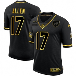 Nike Buffalo Bills 17 Josh Allen Black Gold 2020 Salute To Service Limited Jersey