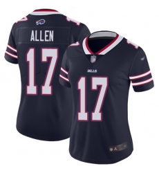 Women Bills 17 Josh Allen Navy Stitched Football Limited Inverted Legend Jersey