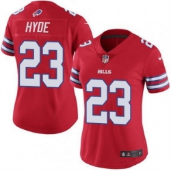 Women Buffalo Bills 23 Micah Hyde Red Stitched Football Jersey