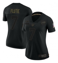 Women Buffalo Bills Doug Flutie Black Limited 2020 Salute To Service Jersey