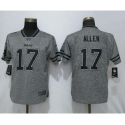 Women Nike Bills 17 Josh Allen Gray Gridiron Gray Women Vapor Untouchable Limited Jersey