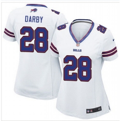 Women Nike Bills #28 Ronald Darby White Stitched NFL Elite Jersey