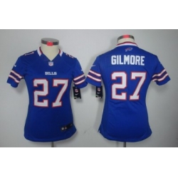 Women Nike Buffalo Bills 27# Gilmore Blue Color Limited Jerseys