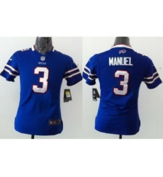 Women Nike Buffalo Bills 3 EJ Manuel Blue NFL Jerseys