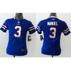 Women Nike Buffalo Bills 3 EJ Manuel Blue NFL Jerseys