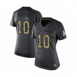 Womens Buffalo Bills 10 Cole Beasley Limited Black 2016 Salute to Service Football Jersey