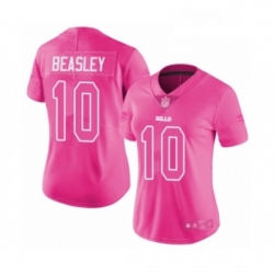 Womens Buffalo Bills 10 Cole Beasley Limited Pink Rush Fashion Football Jersey