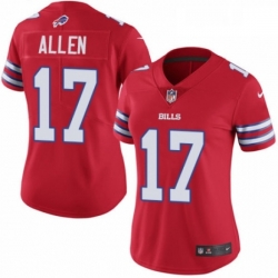 Womens Nike Buffalo Bills 17 Josh Allen Limited Red Rush Vapor Untouchable NFL Jersey