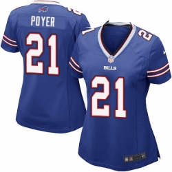 Womens Nike Buffalo Bills 21 Jordan Poyer Game Royal Blue Team Color NFL Jersey