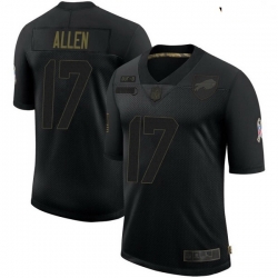 Youth Buffalo Bills 17 Josh Allen Black Limited 2020 Salute To Service Jersey