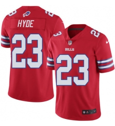 Youth Nike Bills #23 Micah Hyde Red Stitched NFL Limited Rush Jersey