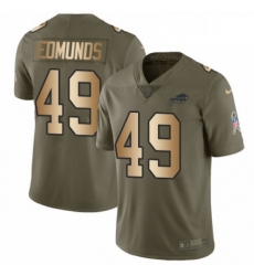 Youth Nike Buffalo Bills 49 Tremaine Edmunds Limited Olive Gold 2017 Salute to Service NFL Jersey