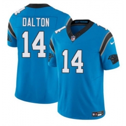 Men Carolina Panthers 14 Andy Dalton Blue 2024 F U S E  Vapor Limited Stitched Football Jersey