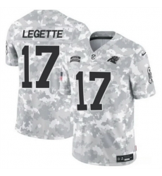 Men Carolina Panthers 17 Xavier Legette 2024 F U S E Arctic Camo Salute To Service Limited Stitched Football Jersey